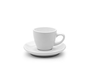 6 x WHITE 3oz Cup & Saucer