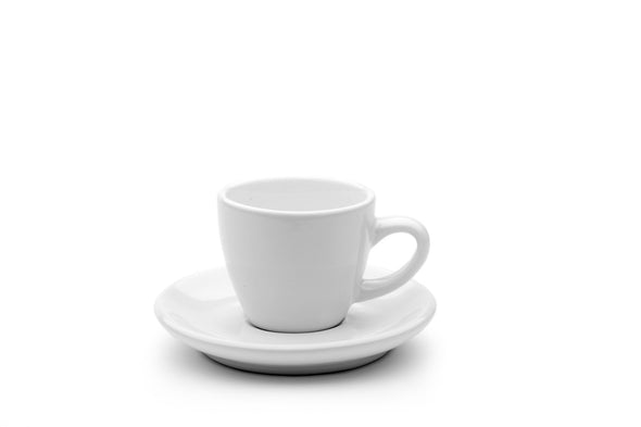 6 x WHITE 3oz Cup & Saucer
